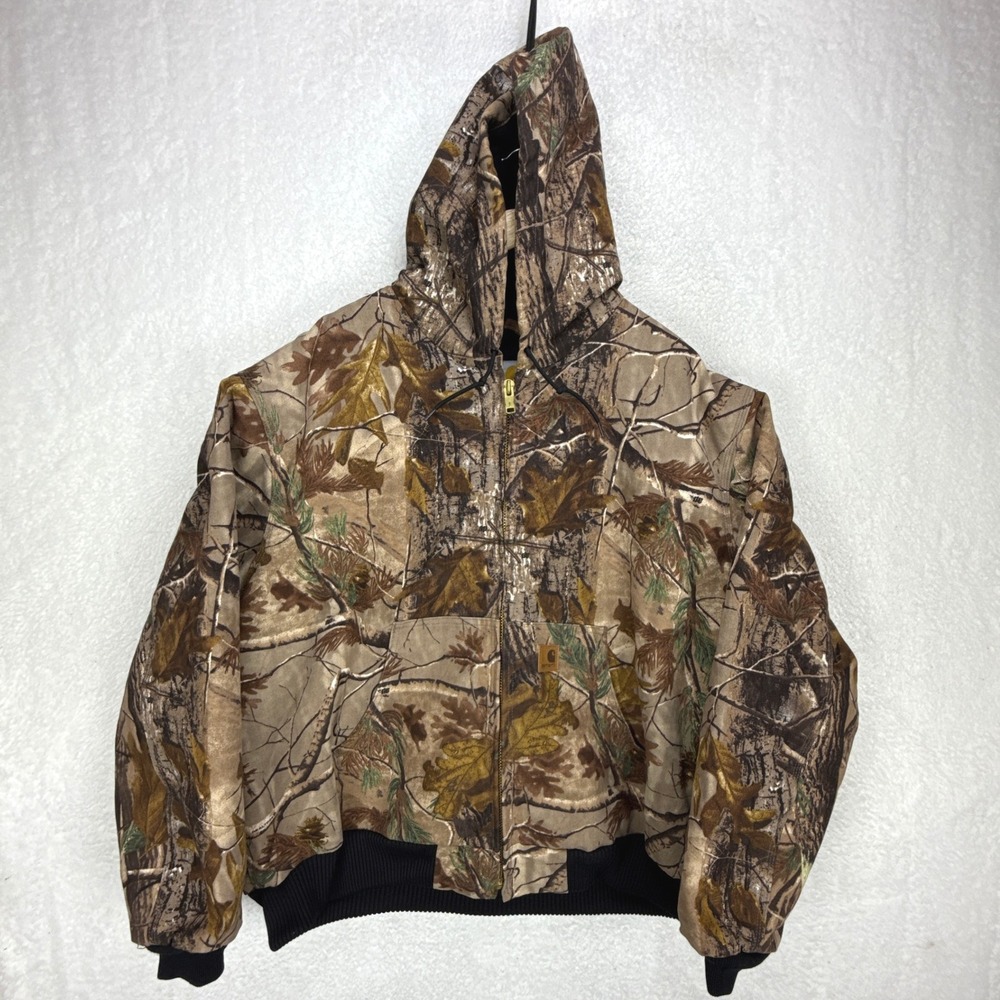 Carhartt Active Hunting Jacket Quilt Lined Mens 2XL J221 CAP Camo EUC